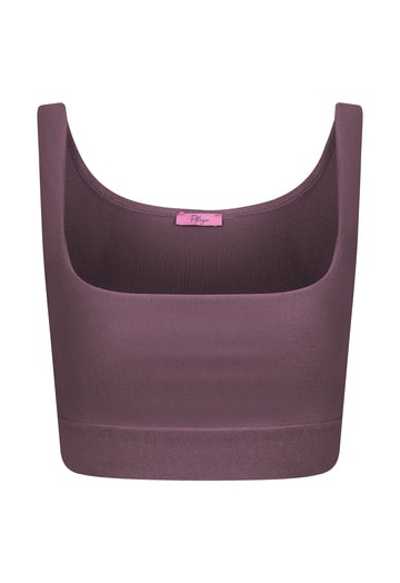 Top Cropped Lycra Black Cherry