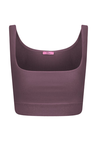 Top Cropped Lycra Black Cherry