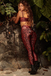 LEGGING SHINY RED WILD