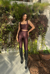 Top Cropped Lycra Black Cherry