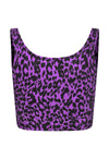Top Cropped Lycra Guepardo Purple