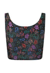 Top Cropped Cirré Black Serpente