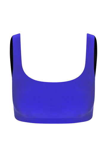 Top Alça Larga Lycra Deep Blue