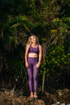 LEGGING ONÇA TROPICAL VIOLETA CASTANHO