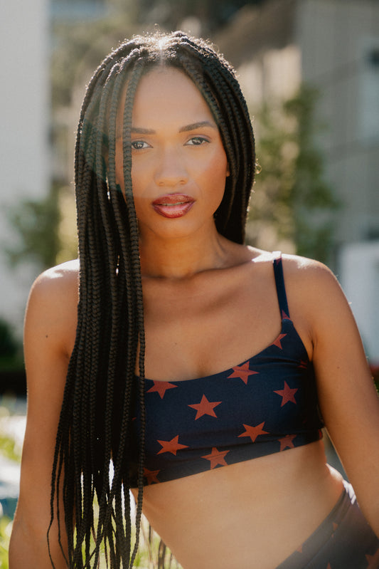 TOP BASIC SHINY STARS DARK MARINHO COFFEE