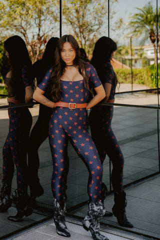 MACACÃO PRINCESS STARS DARK MARINHO COFFEE