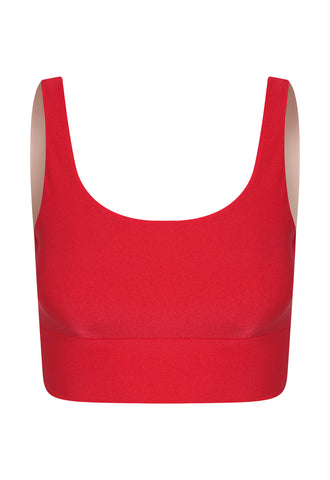 Top Cropped Lycra Chic Red
