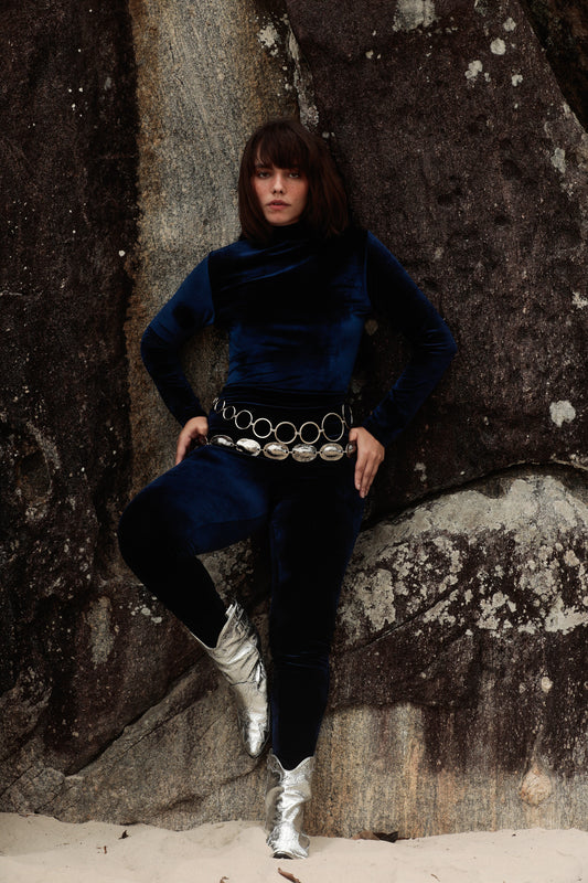 LEGGING VELUDO BLUE SPACE