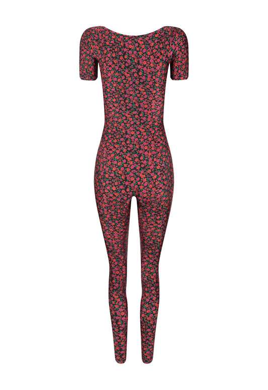 MACACÃO PRINCESS SHINY FLOWERS BLACK