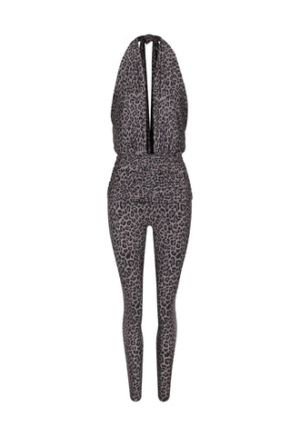 Macacão Frente Única Lycra Onça Brown