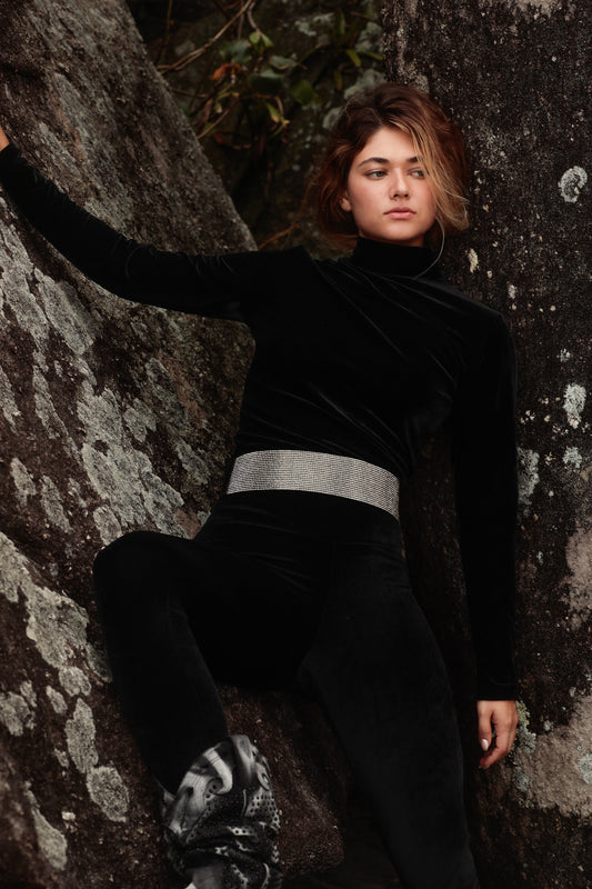 Blusa Cacharrel Veludo Black