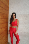 Top Cropped Lycra Chic Red