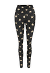 LEGGING SHINY BLACK STARS OFF WHITE