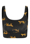 TOP CROPPED SHINY JAGUAR BLACK