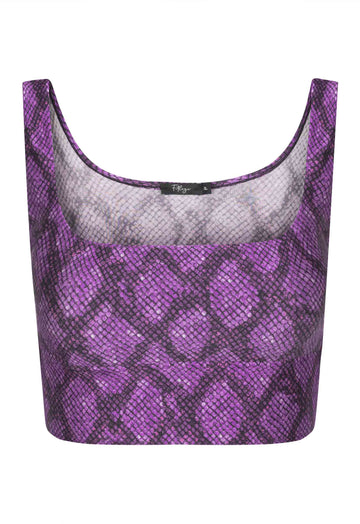TOP CROPPED SHINY SERPENTE MÍSTICA