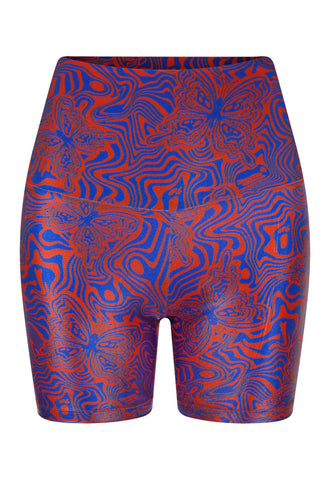 SHORTS CURTO CIRRÉ BORBOLETA PSICODÉLICA