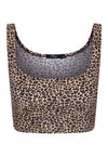 CLASSIC NUDE TROPICAL LEOPARD CROPPED TOP