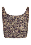 CLASSIC NUDE TROPICAL LEOPARD CROPPED TOP