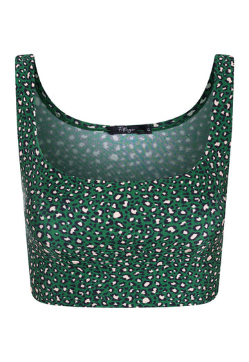 TOP CROPPED ONÇA TROPICAL SELVA OFF WHITE