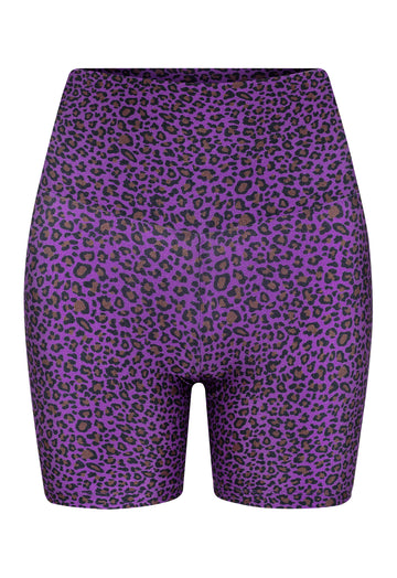 SHORTS CURTO ONÇA TROPICAL VIOLETA CASTANHO