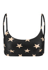 TOP BASIC SHINY BLACK STARS OFF WHITE