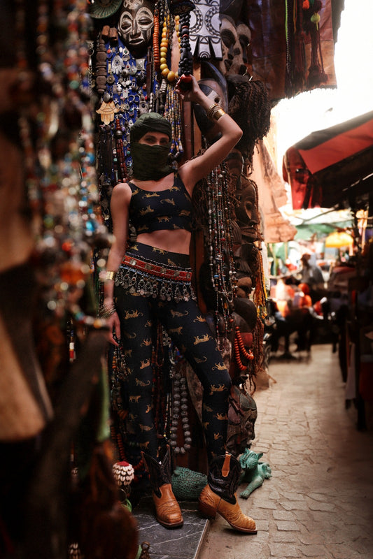 LEGGING SHINY JAGUAR BLACK