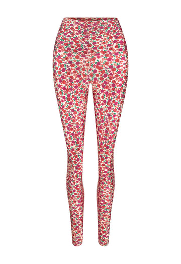 LEGGING SHINY FLOWERS OFF WHITE