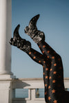 LEGGING SHINY BLACK STARS BRONZE