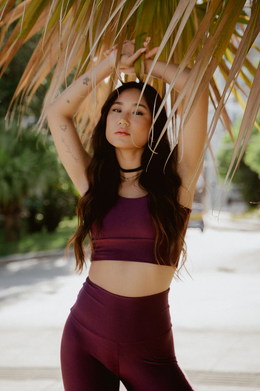 TOP CROPPED LYCRA MALBEC