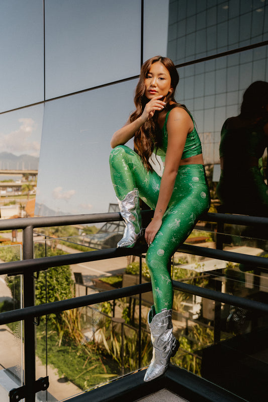 LEGGING SHINY CORAL GARDEN