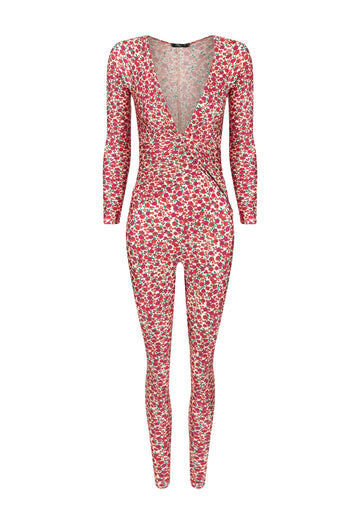 MACACÃO PHOENIX SHINY FLOWERS OFF WHITE