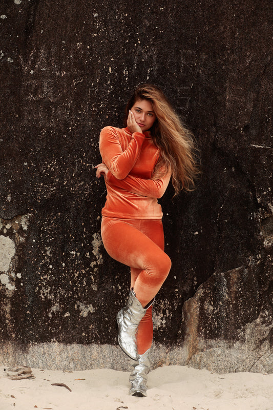 LEGGING VELUDO CONHAQUE