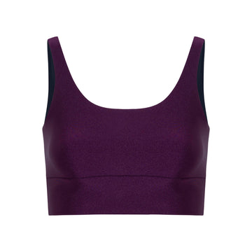 Top Cropped Lycra Ameixa