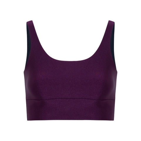 Top Cropped Lycra Ameixa