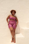 Shorts Curto Lycra Baby Onça Pink