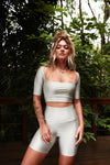 Shorts Curto Lycra Silver