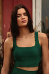 Top Cropped Lycra Botânica