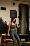 Top Cropped Lycra Carbono