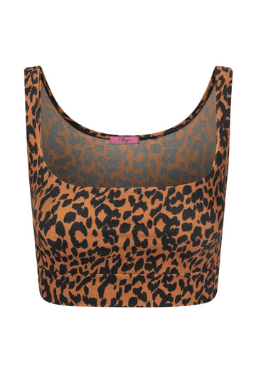 Top Cropped Lycra Guepardo