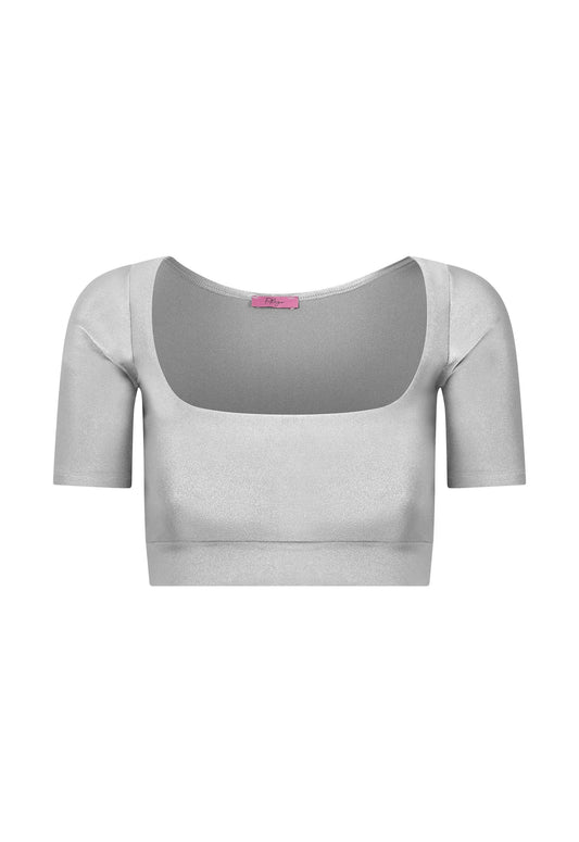 Top Cropped Lycra Princess Silver