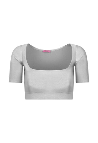 Top Cropped Lycra Princess Silver