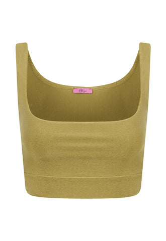 Top Cropped Lycra Pistache