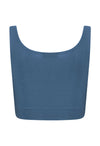Cropped Lycra Blue Jeans Top
