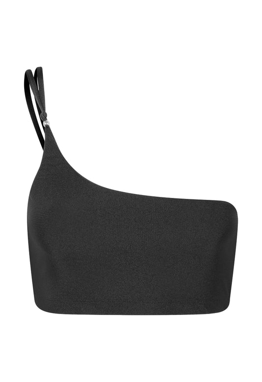 Top Biquíni 1 Ombro Só Preto