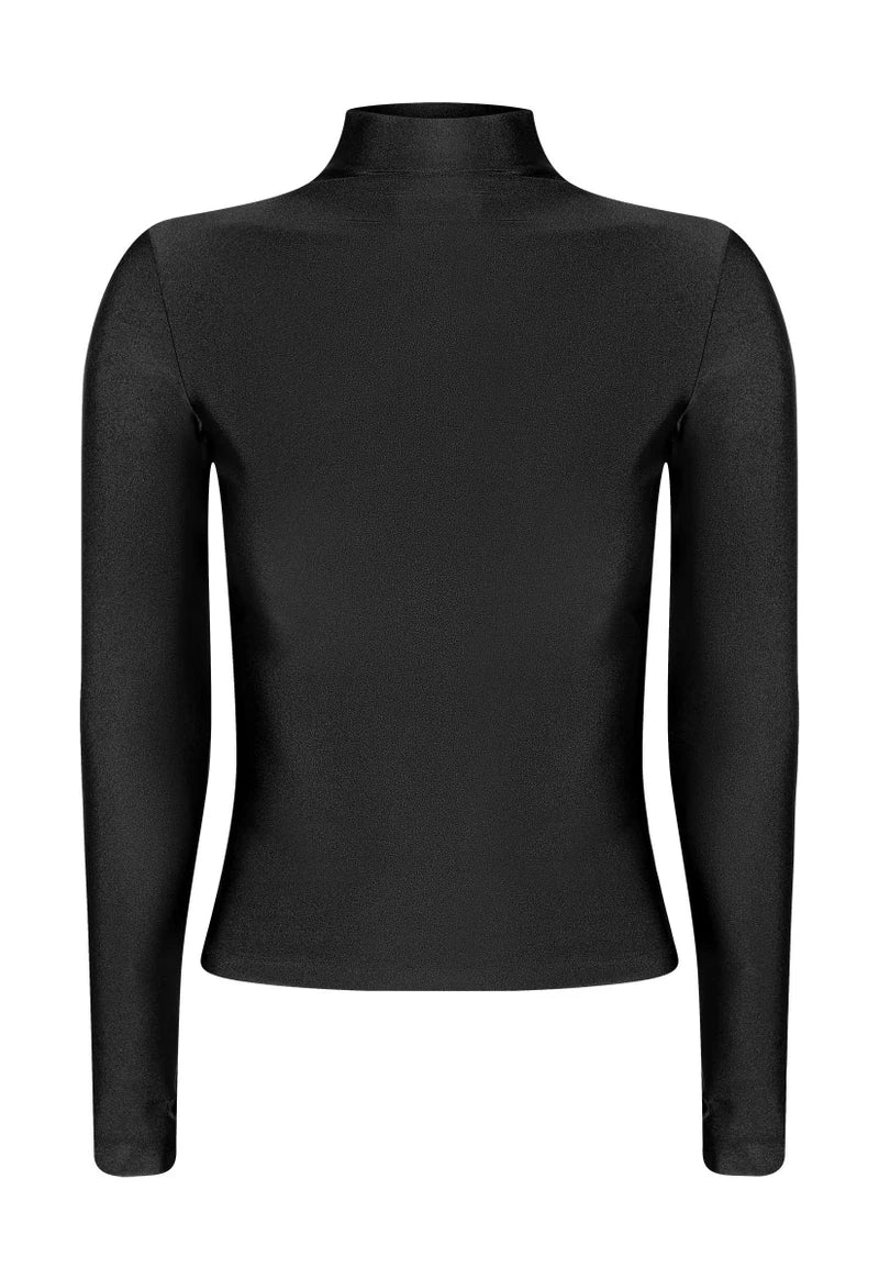 BLUSA CACHARREL LYCRA PRETA