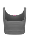 Top Cropped Lycra Carbono