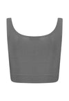 Top Cropped Lycra Carbono