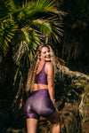 TOP CROPPED ONÇA TROPICAL VIOLETA CASTANHO