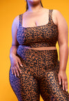 Top Cropped Lycra Guepardo