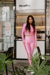 LEGGING SHINY PINK SPLASH